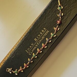 Vtg. Joan Rivers Bee Ladybug Bracelet